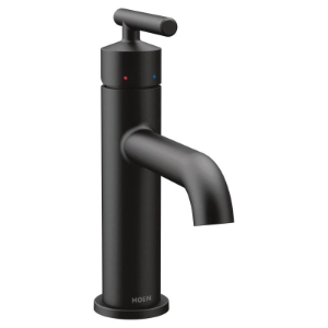 Moen® 6145BL Bathroom Faucet, Gibson™, 1.2 gpm Flow Rate, 3-1/2 in H Spout, 1 Handle, Pop-Up Drain, 1 Faucet Hole, Matte Black