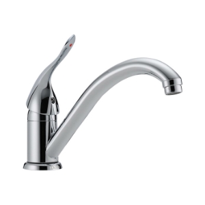 DELTA® 101LF-HDF HDF® Centerset Kitchen Faucet, 1.8 gpm Flow Rate, Swivel Spout, Polished Chrome, 1 Handle
