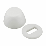 Wal-Rich 1348003 Bolt Cap with Clip, Plastic, White