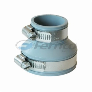 Fernco® DTC-215 Pipe Sleeve Seal, 2 in Nominal, Cast Iron/Plastic x Copper/Plastic End Style, PVC