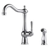 Brizo® 61136LF-PC Tresa® Kitchen Faucet With Spray, 1.8 gpm Flow Rate, 360 deg Swivel Spout, Polished Chrome, 1 Handle