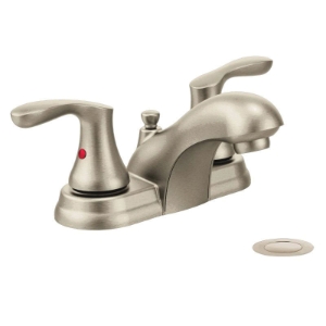 CFG 40225BN Cornerstone™ Lavatory Faucet, Brushed Nickel, 2 Handles, Pop-Up Drain, 1.2 gpm Flow Rate
