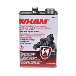 Hercules® Wham® 20115 Drain and Waste System Cleaner, 1 gal, Pungent Odor/Scent, Amber, Liquid Form