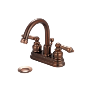 Pioneer 3BR300-ORB Brentwood Lavatory Faucet, Oil Rubbed Bronze, 2 Handles, Brass Pop-Up Drain, 1.2 gpm Flow Rate