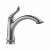 DELTA® 1353-AR-DST Linden® Kitchen Faucet, 1.8 gpm Flow Rate, 8 in Center, Swivel Spout, Arctic™ Stainless, 1 Handle