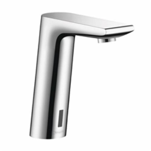 Hansgrohe 31101001 Metris S Electronic Faucet with Preset Temperature Control, 1.5 gpm Flow Rate, 6-3/4 in H Spout, 1 Faucet Hole, Polished Chrome, Touchless