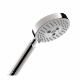 Hansgrohe 04341000 Raindance S 100 AIR 3-Jet Hand Shower, 2 gpm Flow Rate, 3 Sprays, 4 in Dia Head, 1/2 in Connection, Polished Chrome