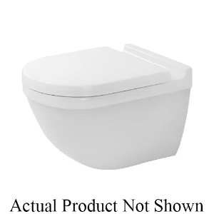 DURAVIT 2225090092 Toilet, Starck 3, Elongated Bowl, 15-3/4 in H Rim, 1.6/0.8 gpf, White