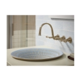 Kohler® 17890-RL-RB3 Derring® Vessel Bathroom Sink, Round Shape, 17-11/16 in W x 17-11/16 in D x 6 in H, Drop-In Mount, Vitreous China, Bluestone Rutile