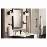 Moen® T6906ORB Voss™ Bathroom Faucet, 1.5 gpm Flow Rate, 7-3/8 in H Spout, 8 in Center, Oil Rubbed Bronze, 2 Handles, Function: Traditional