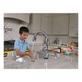 DELTA® 2400LF Kitchen Faucet, 1.8 gpm, 8 in Center, Swivel Spout, Chrome Plated, 2 Handles, Side Spray(Y/N): Yes, Commercial