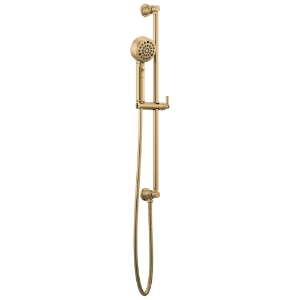 Brizo® 88776-GL Invari® Hand Shower, 3-15/16 in Dia, 1.75 gpm, 60 to 82 in L Hose, NPT Connection, Luxe Gold