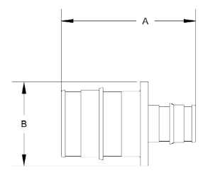 REHAU® 490319-001 F1960 Polymer Reducer Coupling, 1 x 1/2 in