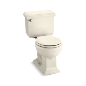 Memoirs® Classic Comfort Height® 2-Piece Toilet, Round Front Bowl, 16-1/2 in H Rim, 1.28 gpf, Almond