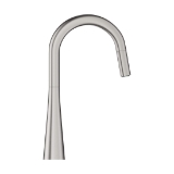 GROHE 32226DC3 Ladylux® Pull-Down Kitchen Faucet, 1.75 gpm, Supersteel, 1 Handle, 1 Faucet Hole, Residential