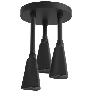 DELTA® 57140-BL Universal Pendant Raincan Shower Head, 2 gpm Maximum, 1 Spray, 9 in Dia x 14 in H Head, Matte Black