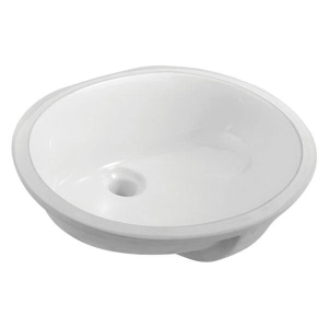 Compass Manufacturing International 561-0409 Forsyth Lavatory Sink, 17 in W x 14 in H, Under Mount, Vitreous China, White