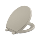 Kohler® 4009-G9 Reveal® Toilet Seat with Lid and Grip-Tight Bumper, Round Bowl, Closed Front, Polypropylene, Sandbar, Quick Release Hinge