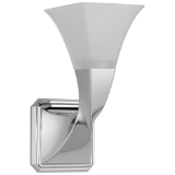 Brizo® 697030-PC Virage® Transitional Single Sconce Light, 120 VAC, Polished Chrome Housing, 1 Lamp