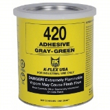 K-Flex 800-320-QT 320 Contact Adhesive, 1 qt Brush Top Can, Liquid Form, Amber