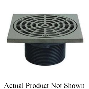 Adjustable On-Grade Floor Drain With Ring and Strainer, 3 in Outlet, MNPT Connection, ABS Drain redirect to product page
