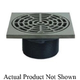 Sioux Chief 842-3LNQ Adjustable On-Grade Floor Drain With Ring and Strainer, 3 in Outlet, MNPT Connection, ABS Drain