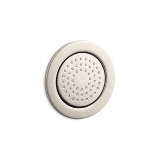 Kohler® 8014-SN WaterTile® Round Body Spray, Number of Spray Type: 1, Full Body Spray, 2 gpm Max Flow, Ceiling/Wall Mount, Vibrant® Polished Nickel