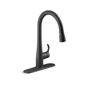 Kohler® 22036-BL Simplice® Pull-Down Kitchen Sink Faucet, 1.5 gpm Flow Rate, Matte Black, 1 or 3 Faucet Holes, Function: Touchless
