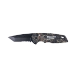 Milwaukee® FASTBACK™ 48-22-1535 Spring Assisted Folding Knife, Stainless Steel Tanto Blade, Serrated Edge, Slide-Lock Opening