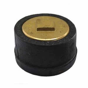 Jones Stephens™ C36004 Push-On Service Weight Cleanout With Raised Head Plug, 4 in Cleanout, Cast Iron