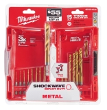 Milwaukee® SHOCKWAVE™ RED HELIX™ 48-89-4630 Impact Duty Drill Bit Kit, 15 Pieces, Titanium Coated