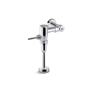 Kohler® 76317-CP Primme™ Manual Flushometer Valve, 0.125 gpf Flush Rate, 3/4-14 NPT Inlet, 3/4 in Spud, 25 to 80 psi Pressure, Polished Chrome