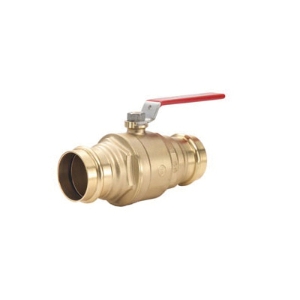LegendPress™ 101-005 P-200 Large Diameter Ball Valve, 1 in Nominal, Press End Style, Forged Brass Body, Full Port