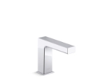 Kohler® 106S37-SANA-CP Strayt™ Touchless faucet with Kinesis® sensor technology and temperature mixer, Hybrid-powered, Polished Chrome