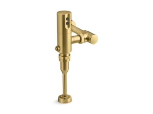 Kohler® 10UD00D20-2MB Touchless Toilet Flushometer, Tripoint®, Power Source: 1.5 V AA Lithium Battery, 0.125 gpf Flush Rate, 1 in Inlet, 3/4 in Spud, 35 psi Pressure, Vibrant® Brushed Moderne Brass