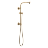 Brizo® 80092-GL Euro Round Shower Column, 15 in L Shower Arm, Luxe Gold