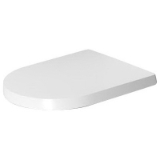 DURAVIT 0020090000 Removable Soft Close Toilet Seat, Elongated Bowl, Close Front Front, Plastic, White