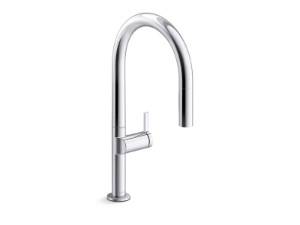 Kohler® 28268-CP Components® Pull-down Arc Spout kitchen sink faucet with two-function sprayhead, Polished Chrome