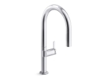 Kohler® 28268-CP Components® Pull-down Arc Spout kitchen sink faucet with two-function sprayhead, Polished Chrome