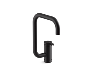 Kohler® 28290-BL Components® Single-handle bar sink faucet with two-function extended-reach Square spout, Matte Black