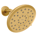 Moen® 220R7EPBG Infinite Rainshower Shower Head, 1.75 gpm Flow Rate, 7 in H x 3-7/16 in W Head, Brushed Gold