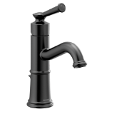 Moen® 6402BL High Arc Bathroom Faucet, 5.5 in Spout, Matte Black, 1 Handle