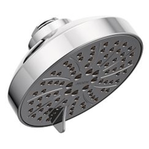 Moen® 6512EP15 Traditional Shower Head, 1.5 gpm Max Flow, 6 Sprays, Fixed Mount, 4.5 in Head, Chrome