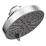 Moen® 6512EP15 Traditional Shower Head, 1.5 gpm Max Flow, 6 Sprays, Fixed Mount, 4.5 in Head, Chrome