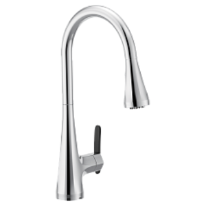 Moen® FS7235 Sinema™ Pulldown Faucet, 1.5 gpm Flow Rate, Chrome, 1 Handle, 1 Faucet Hole, Traditional