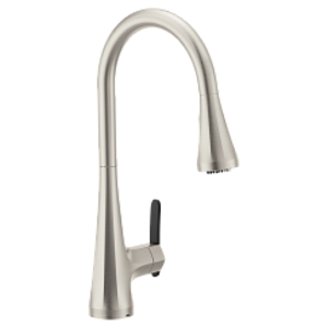 Moen® FS7235SRS Sinema™ Pulldown Faucet, 1.5 gpm Flow Rate, Spot Resist™ Stainless, 1 Handle, 1 Faucet Hole, Traditional