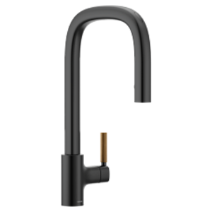 Moen® S74001EV2BL Tenon™ Pulldown Faucet, 1.5 gpm Flow Rate, Matte Black, 1 Handle, 1 Faucet Hole