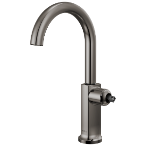 Brizo® 61006LF-BNXLHP-L Kintsu® Bar Faucet with Arc Spout - Less Handle, Lumicoat® Black Onyx