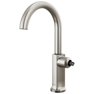 Brizo® 61006LF-SSLHP-L Kintsu® Bar Faucet with Arc Spout - Less Handle, Lumicoat® Stainless