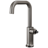 Brizo® 61007LF-BNXLHP-L Kintsu® Bar Faucet with Square Spout - Less Handle, Lumicoat® Black Onyx